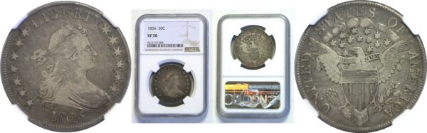 1806  Bust Half Dollar.  -  NGC VF-30.