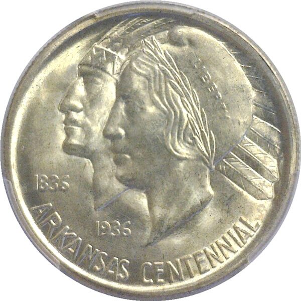 1936-D.  Arkansas Commemorative Half Dollar.  -   PCGS. MS-66+. - Image 2