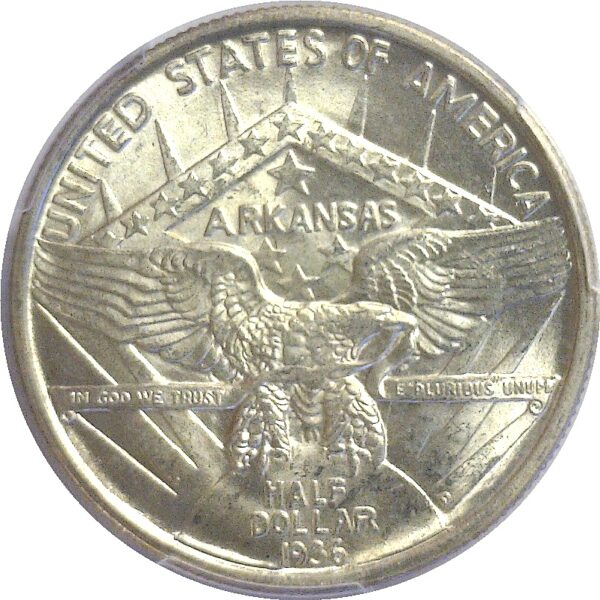 1936-D.  Arkansas Commemorative Half Dollar.  -   PCGS. MS-66+. - Image 3