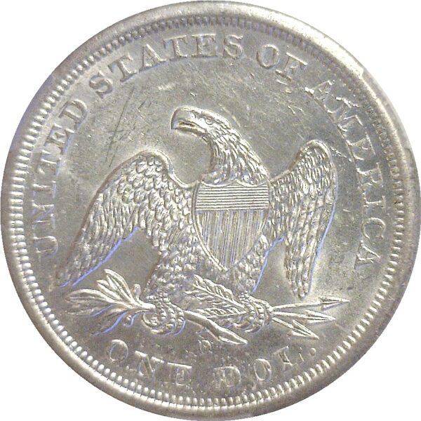 1860-O.  Seated Liberty Dollar.  -  CACG. MS-61. - Image 3