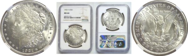 1921-S.  Morgan Dollar.  -  NGC. MS-64.