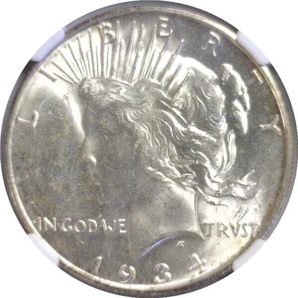 1934-D.  Peace Dollar.  -  NGC. MS-63. - Image 2