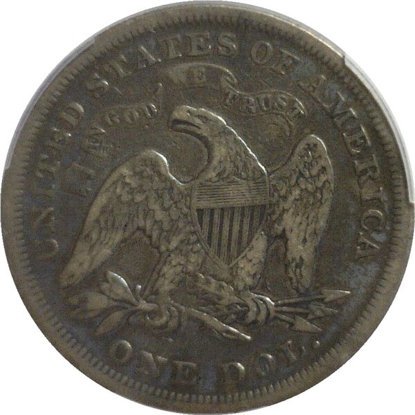1871.  Seated Liberty Dollar.  -  PCGS. F-15. - Image 3