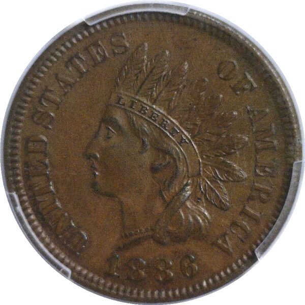 1886 T-1.  Indian Head Cent.  -  PCGS. PR-62. BN. - Image 2