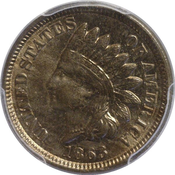 1863.  Indian Head Cent.  -  PCGS. MS-63. - Image 2