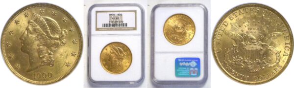 1900 $20 Liberty  -  NGC MS-63