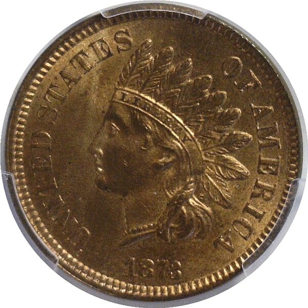 1873 Indian Head Cent  -  PCGS MS-65 RB  CAC - Image 2