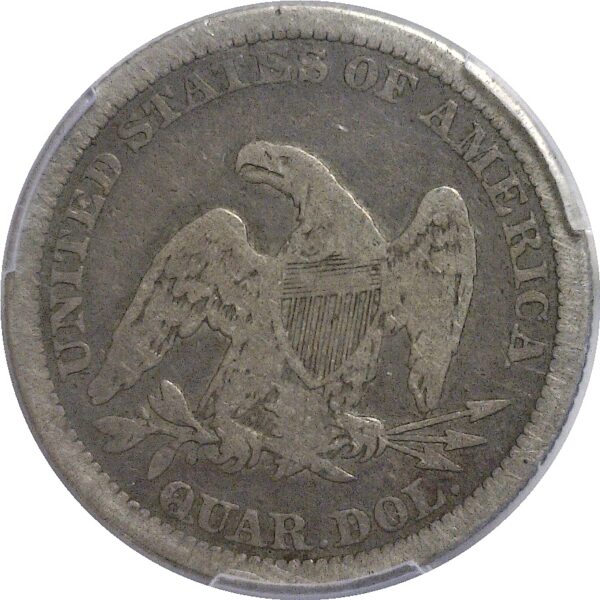 1864 Seated Liberty Quarter  -  PCGS VG-10 - Image 3