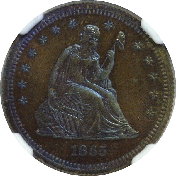 1865 Pattern Quarter.  J-426.  -  NGC PR-66 BN - Image 2