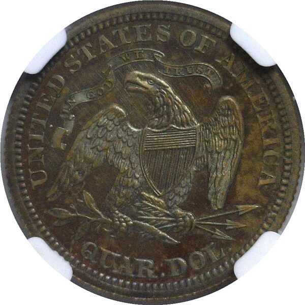 1865 Pattern Quarter.  J-426.  -  NGC PR-66 BN - Image 3