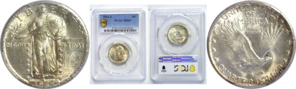 1924-S Standing Liberty Quarter.  -   PCGS MS-65