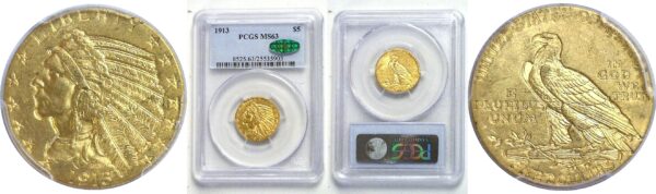 1913 $5 Indian  -  PCGS MS-63  CAC