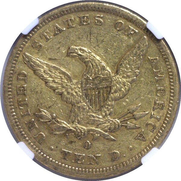 1860-O $10 Liberty  -  NGC AU-55 - Image 3