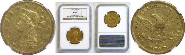 1847-O $10 Liberty  -  NGC XF-45