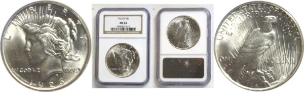 1926-D Peace Dollar  -  NGC MS-64