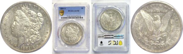 1884-S Morgan Dollar  -  PCGS AU-50