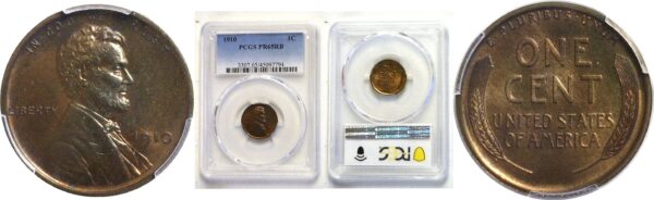 1910 Lincoln Cent.  -   PCGS PR-65 RB