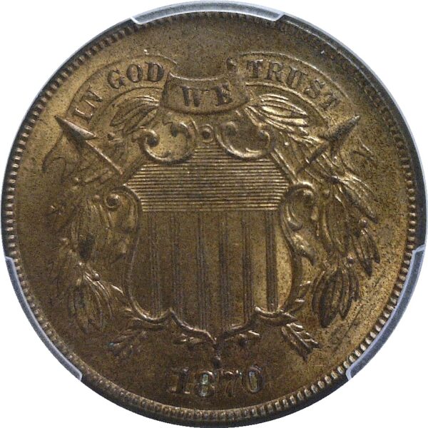 1870 Two Cent Piece. -  PCGS MS-65 RB - Image 2