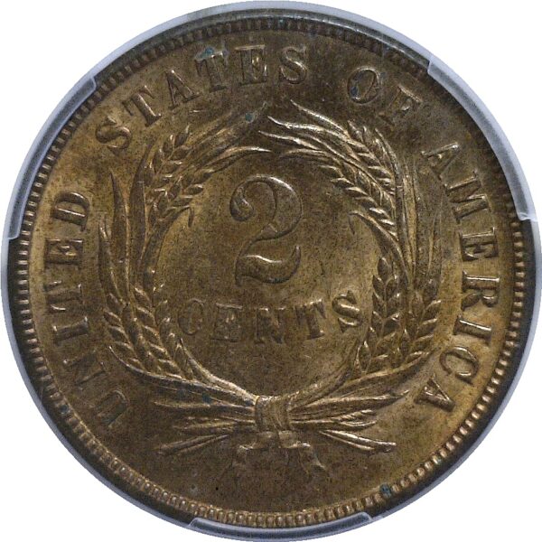 1870 Two Cent Piece. -  PCGS MS-65 RB - Image 3