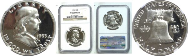 1953 Franklin Half Dollar. -  NGC PF-66 CAMEO