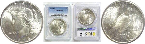 1926-S Peace Dollar  -  PCGS MS-63