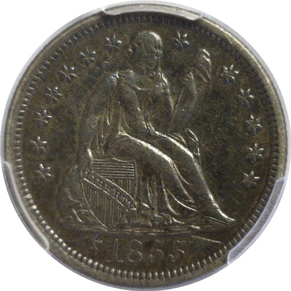 1855 Seated Liberty Dime  -  PCGS XF-45 - Image 2