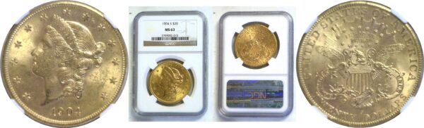 1904-S $20 Liberty  -  NGC MS-63