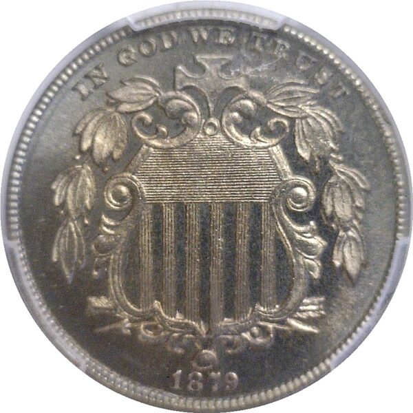 1879/8 Shield Nickel.  -   PCGS PR-67 - Image 2