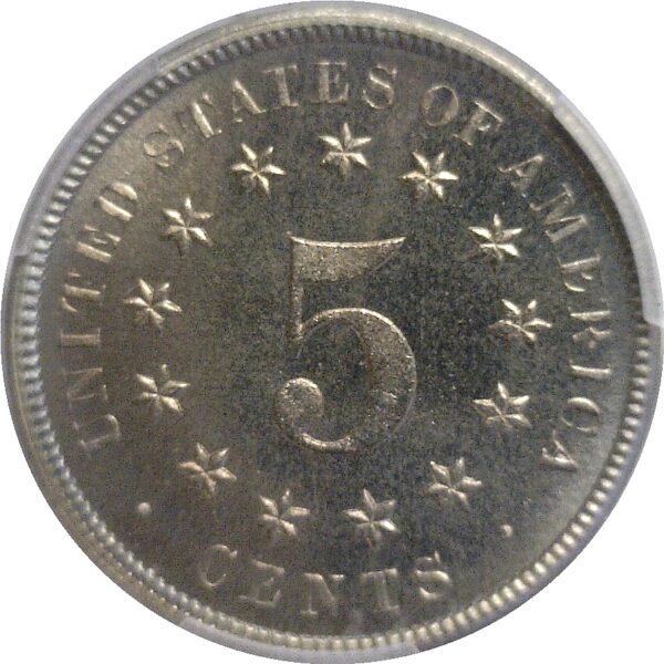 1879/8 Shield Nickel.  -   PCGS PR-67 - Image 3