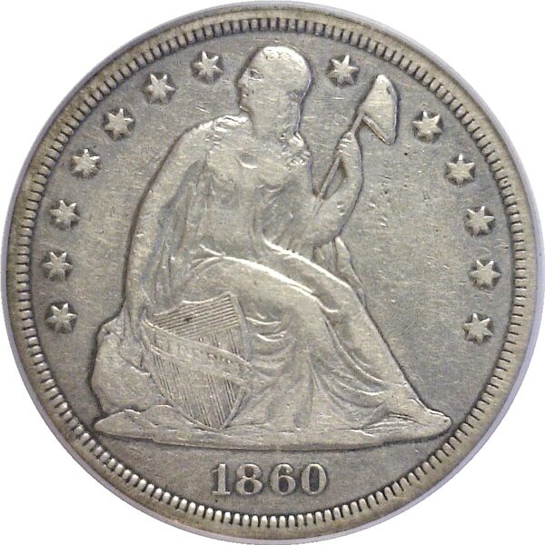 1860 Seated Liberty Dollar  -  PCGS VF-35 - Image 2