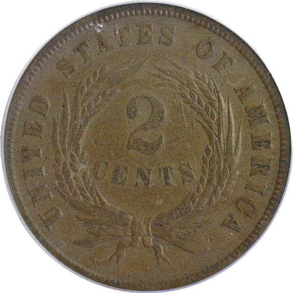 1867 Two Cent Piece  -  PCGS XF-40 - Image 3