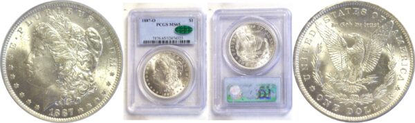 1887-O Morgan Dollar -   PCGS MS-65. CAC