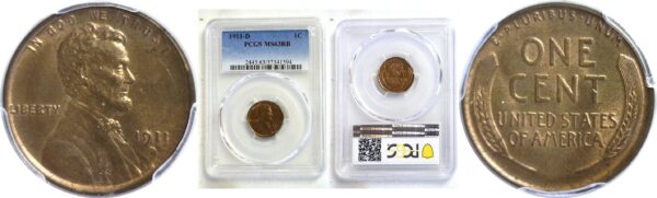 1911-D Lincoln Cent  -  PCGS MS-63 RB