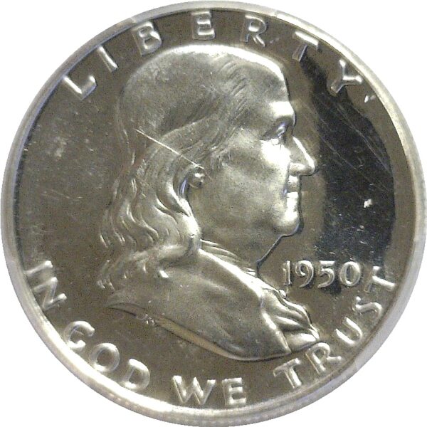 1950 Franklin Half Dollar  -  PCGS PR-64 CAM - Image 2