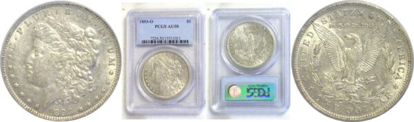 1893-O Morgan Dollar -   PCGS AU-50