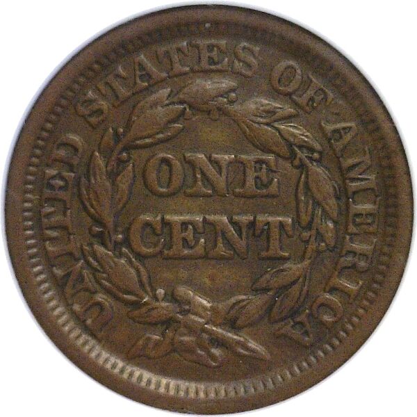 1847 Large Cent. -  NGC AU-50 - Image 3