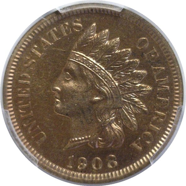 1908 Indian Head Cent  -  PCGS PR-65 RD - Image 2