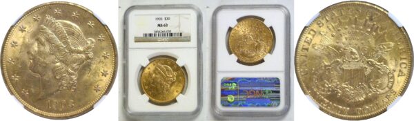 1903 $20 Liberty  -  NGC MS-63