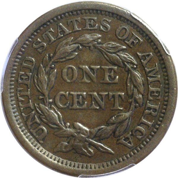 1857 Large Cent   -   PCGS AU-53 - Image 3