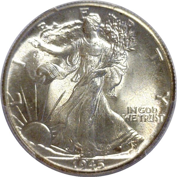 1945 Walking Liberty Half Dollar  -  PCGS MS-66 - Image 2