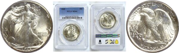 1945 Walking Liberty Half Dollar  -  PCGS MS-66