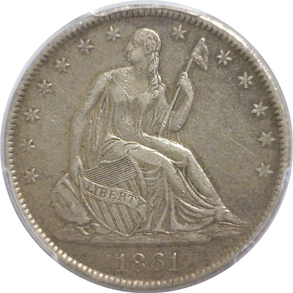 1861-O Seated Liberty Half Dollar  -  PCGS XF-40 - Image 2