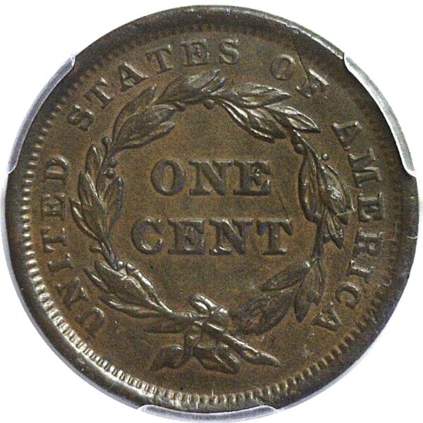 1842 Large Cent.  -   PCGS AU-58 - Image 3