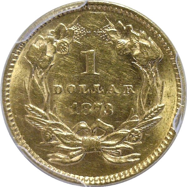 1873 One Dollar Gold Coin  -  PCGS MS-60 - Image 3