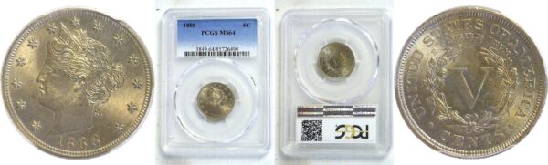 1888 Liberty Nickel  -  PCGS MS64