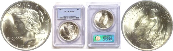 1923 Peace Dollar. -  PCGS MS-66