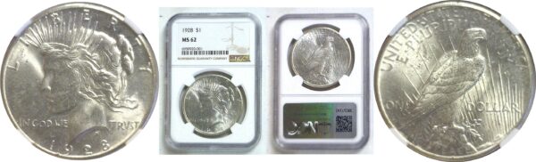 1928 Peace Dollar  -  NGC MS-62