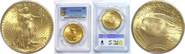 1928 $20 St. Gaudens  -  PCGS MS-66