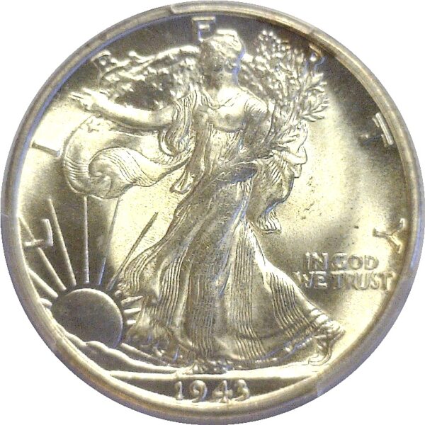 1943-S Walking Liberty Half Dollar  -  PCGS MS-66+  CAC - Image 2