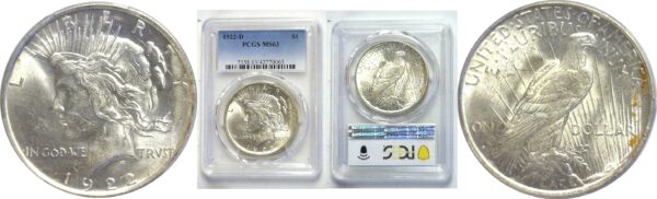 1922-D Peace Dollar  -  PCGS MS-63